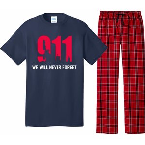 9-11 We Will Never Forget Pajama Set