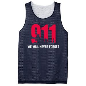 9-11 We Will Never Forget Mesh Reversible Basketball Jersey Tank