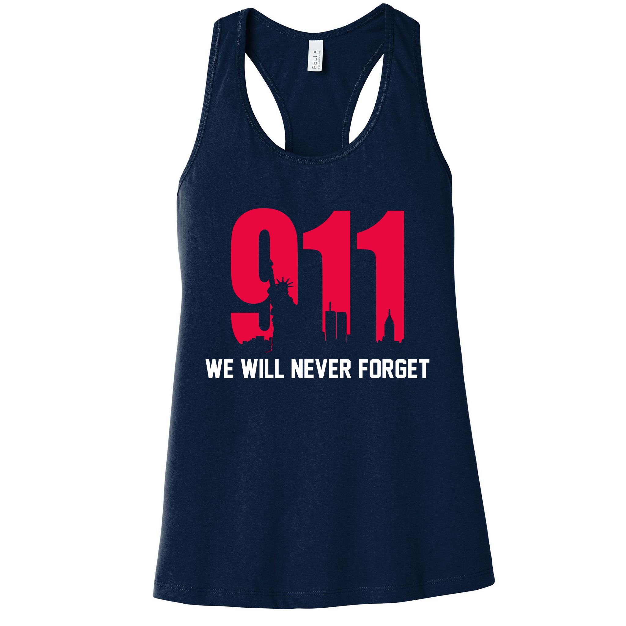 9-11 We Will Never Forget Womens Tank Top