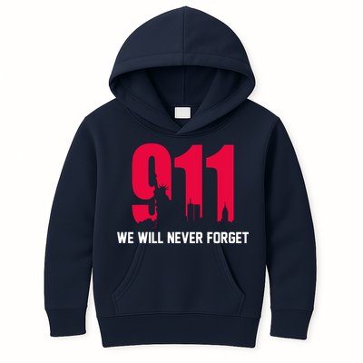 9-11 We Will Never Forget Kids Hoodie