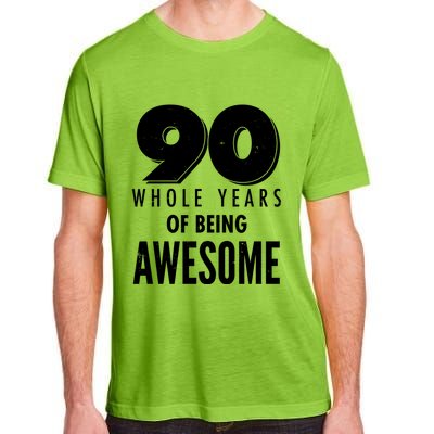 90 Whole Years of Being Awesome Birthday Adult ChromaSoft Performance T-Shirt