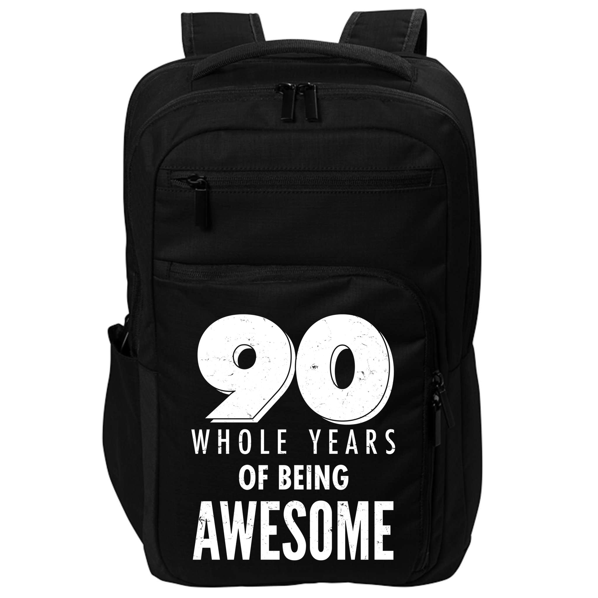 90 Whole Years of Being Awesome Birthday Impact Tech Backpack