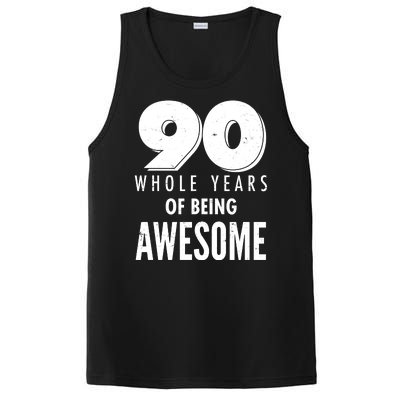 90 Whole Years of Being Awesome Birthday PosiCharge Competitor Tank