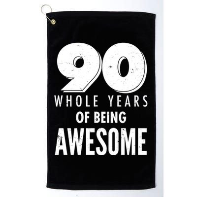 90 Whole Years of Being Awesome Birthday Golf Towel