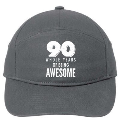 90 Whole Years of Being Awesome Birthday 7-Panel Snapback Hat