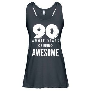 90 Whole Years of Being Awesome Birthday Ladies Essential Flowy Tank