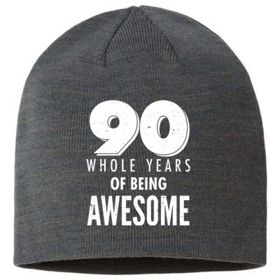 90 Whole Years of Being Awesome Birthday Sustainable Beanie