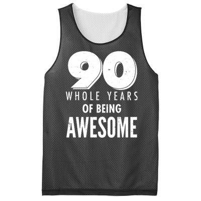 90 Whole Years of Being Awesome Birthday Mesh Reversible Basketball Jersey Tank