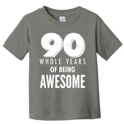 90 Whole Years of Being Awesome Birthday Toddler T-Shirt