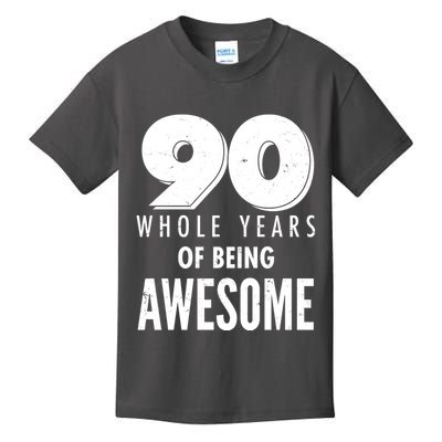 90 Whole Years of Being Awesome Birthday Kids T-Shirt