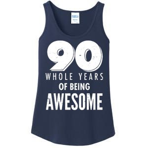 90 Whole Years of Being Awesome Birthday Ladies Essential Tank