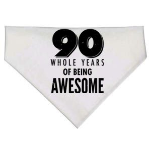 90 Whole Years of Being Awesome Birthday USA-Made Doggie Bandana