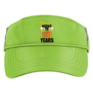 90th Birthday Cheers & Beers To 90 Years Adult Drive Performance Visor