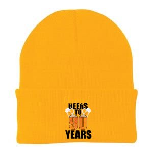 90th Birthday Cheers & Beers To 90 Years Knit Cap Winter Beanie