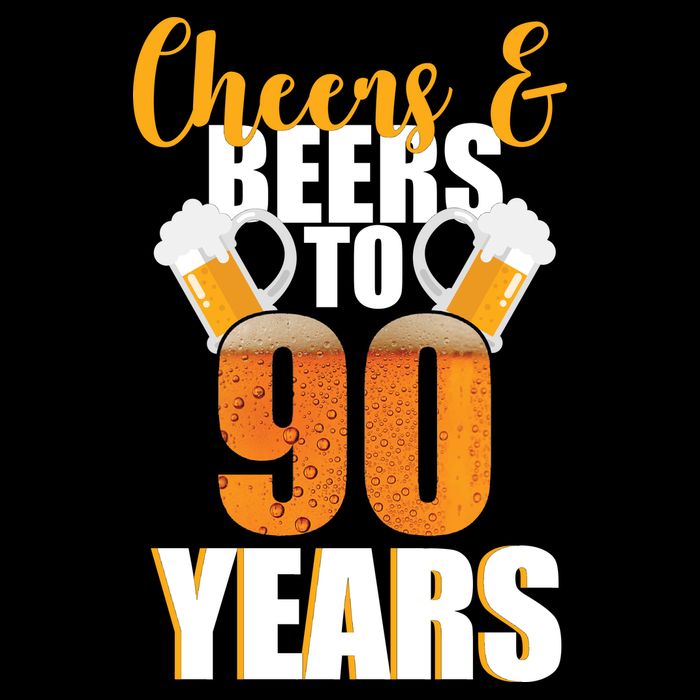 90th Birthday Cheers & Beers To 90 Years Cooling Performance Crew T-Shirt