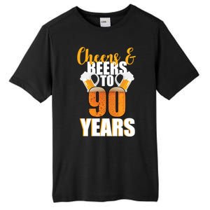 90th Birthday Cheers & Beers To 90 Years Tall Fusion ChromaSoft Performance T-Shirt