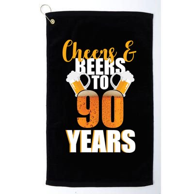 90th Birthday Cheers & Beers To 90 Years Golf Towel