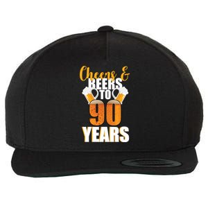 90th Birthday Cheers & Beers To 90 Years Wool Snapback Cap