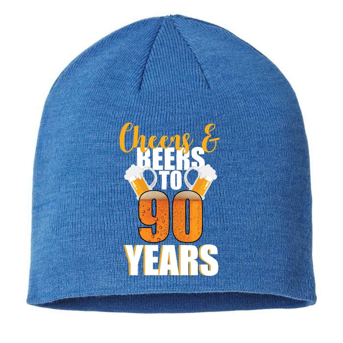 90th Birthday Cheers & Beers To 90 Years Sustainable Beanie