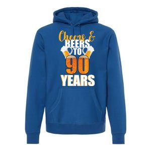 90th Birthday Cheers & Beers To 90 Years Premium Hoodie