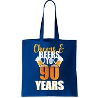 90th Birthday Cheers & Beers To 90 Years Tote Bag