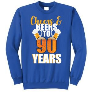 90th Birthday Cheers & Beers To 90 Years Tall Sweatshirt