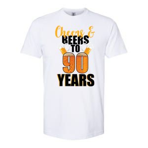 90th Birthday Cheers & Beers To 90 Years Softstyle CVC T-Shirt