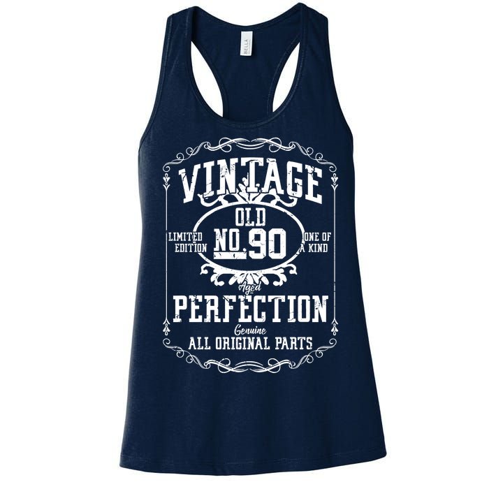 90th Birthday Genuine All Original Parts Women's Racerback Tank