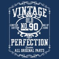 90th Birthday Genuine All Original Parts Women's Crop Top Tee