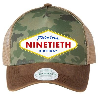 90th Birthday Las Vegas Fabulous Ninetieth  Legacy Tie Dye Trucker Hat