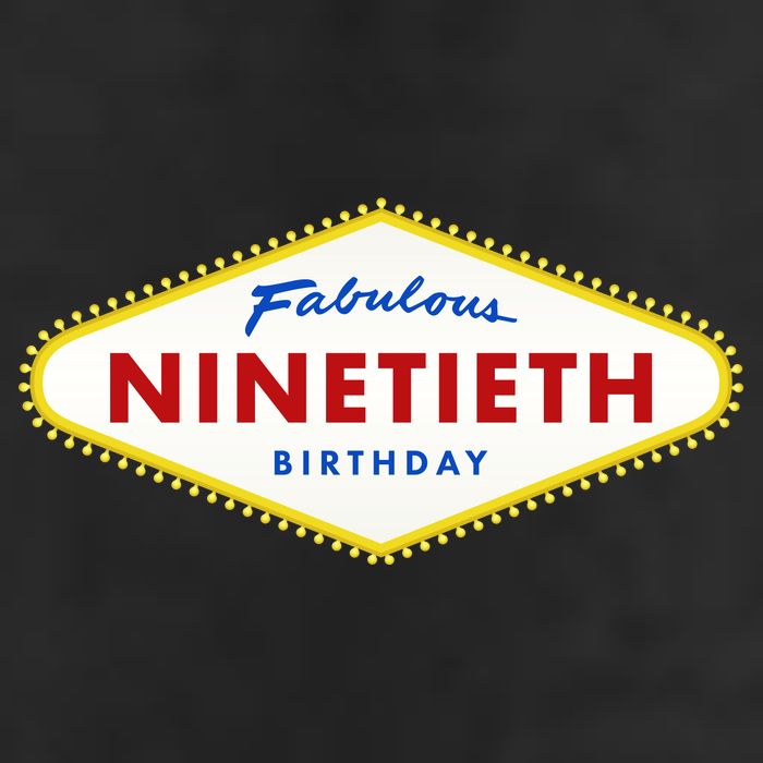 90th Birthday Las Vegas Fabulous Ninetieth  7 Panel Mesh Trucker Snapback Hat