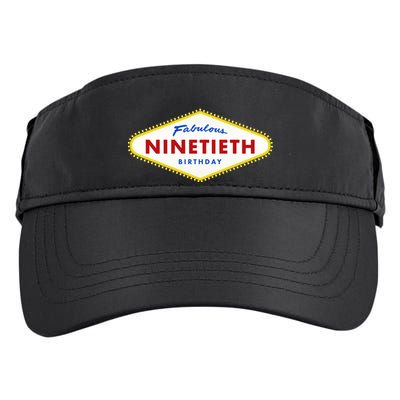90th Birthday Las Vegas Fabulous Ninetieth  Adult Drive Performance Visor