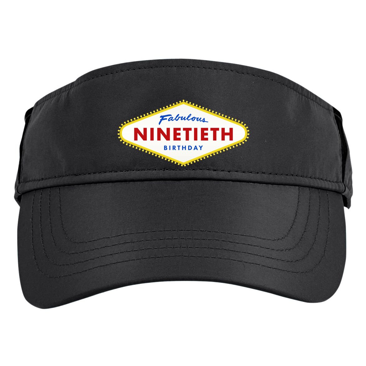 90th Birthday Las Vegas Fabulous Ninetieth  Adult Drive Performance Visor