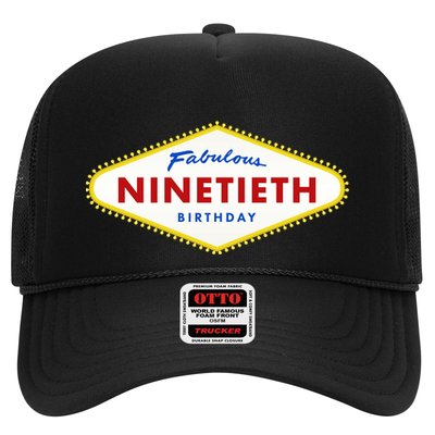 90th Birthday Las Vegas Fabulous Ninetieth  Trucker Hat