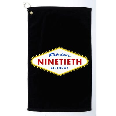 90th Birthday Las Vegas Fabulous Ninetieth  Golf Towel