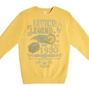 90th Birthday Legend Since 1930 Premium Crewneck Sweatshirt