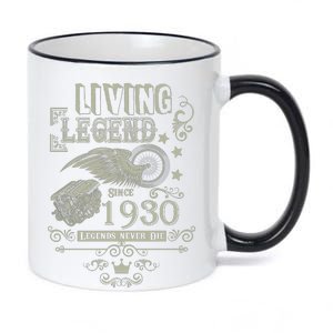 90th Birthday Legend Since 1930 11oz Black Color Changing Mug