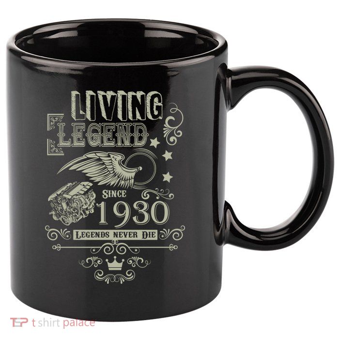 90th Birthday Legend Since 1930 11oz C Handle Ceramic Mug