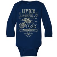 90th Birthday Legend Since 1930 Baby Long Sleeve Bodysuit