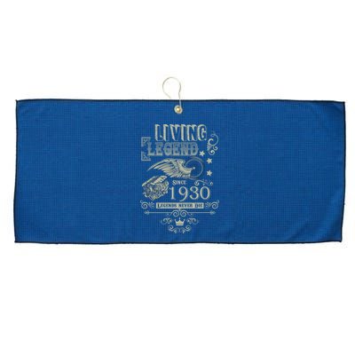 90th Birthday Legend Since 1930 Large Microfiber Waffle Golf Towel