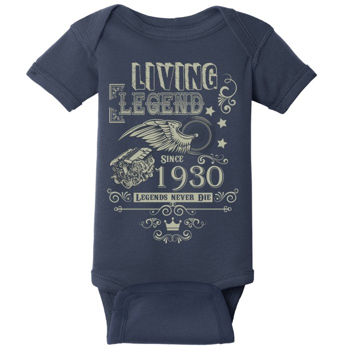 90th Birthday Legend Since 1930 Baby Bodysuit