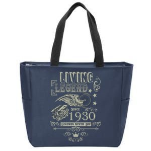 90th Birthday Legend Since 1930 Zip Tote Bag