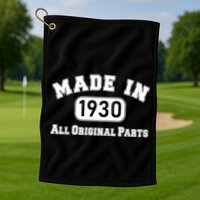 90th Birthday Made In 1930 All Original Parts Golf Towel