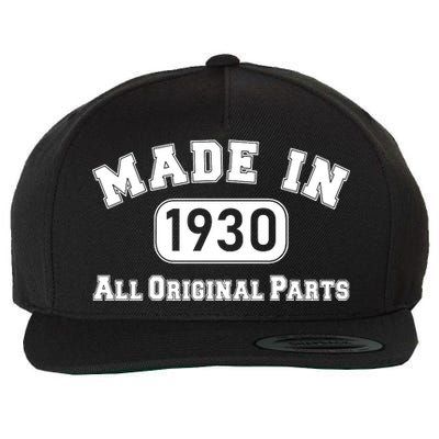 90th Birthday Made In 1930 All Original Parts Wool Snapback Cap