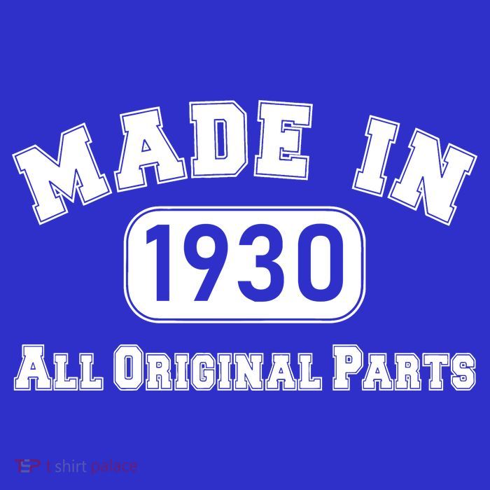 90th Birthday Made In 1930 All Original Parts Button