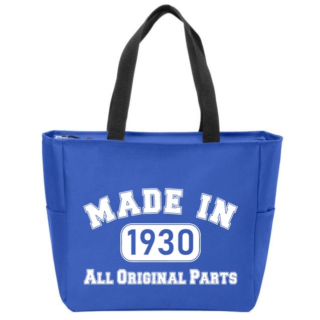 90th Birthday Made In 1930 All Original Parts Zip Tote Bag