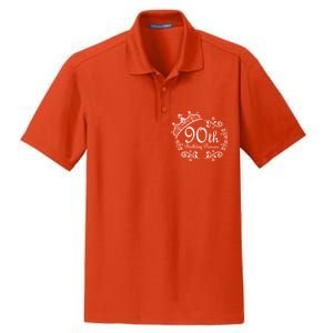 90th Birthday Princess Dry Zone Grid Polo