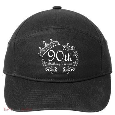 90th Birthday Princess 7-Panel Snapback Hat
