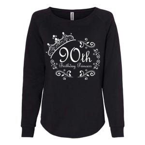 90th Birthday Princess Womens California Wash Sweatshirt