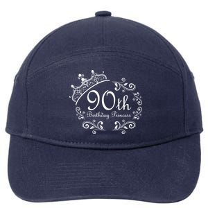 90th Birthday Princess 7-Panel Snapback Hat